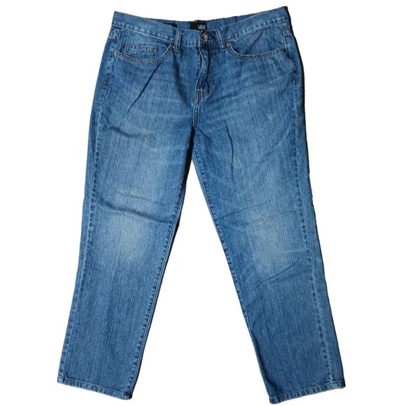 Ana Boyfriend Ankle Jeans Womens Size 8 Distressed Denim A New Approach - Picture 3 of 16